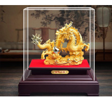 Вхідний Золотий Дракон із Перлиною для щастя, Багатства, успіху, Здоров'я