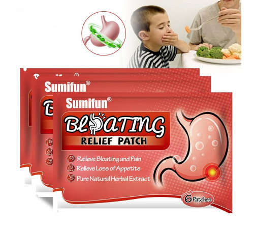 Пластир для терапії метеоризму шлунка, дитячі проблеми з травною системою шлунково-кишкового тракту 6 шт.