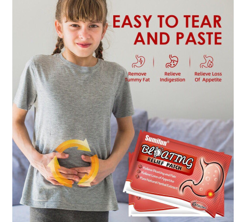 Пластир для терапії метеоризму шлунка, дитячі проблеми з травною системою шлунково-кишкового тракту 6 шт.