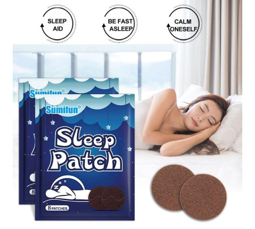 Турмаліновий Пластир для сну, заспокійливий, поліпшення від безсоння та зняття стресу 8 шт.