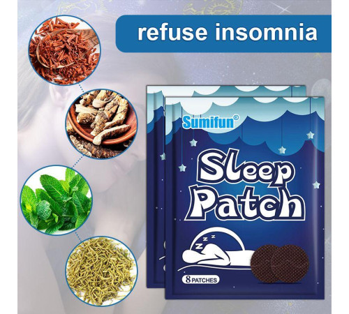 Турмаліновий Пластир для сну, заспокійливий, поліпшення від безсоння та зняття стресу 8 шт.