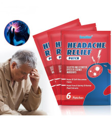 Турмаліновий Пластир від головного болю, запаморочення, мігрень, заспокійливі, покращують якість сну 6 штук