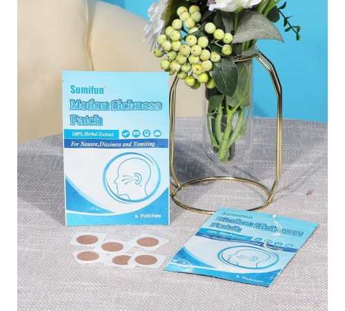 Турмаліновий пластир від заколисування, блювоти та нудоти 6 штук