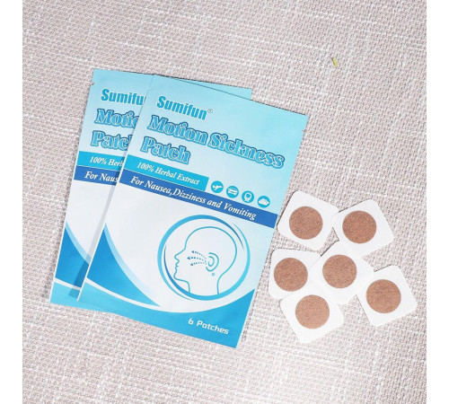 Турмаліновий пластир від заколисування, блювоти та нудоти 6 штук