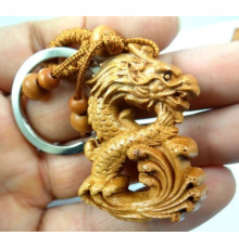 Брелок Дракон Дерев'яний для достатку, удачі, захисту та здоров'я