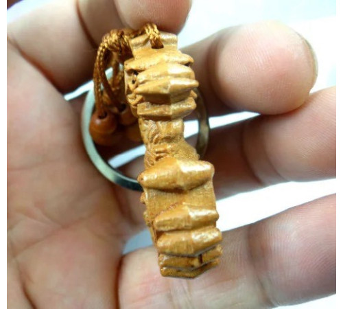 Брелок Дракон Дерев'яний для достатку, удачі, захисту та здоров'я