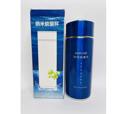 Турмаліновий Стакан із Біофотонами для структурування води синій із драконом для удачі та здоров'я