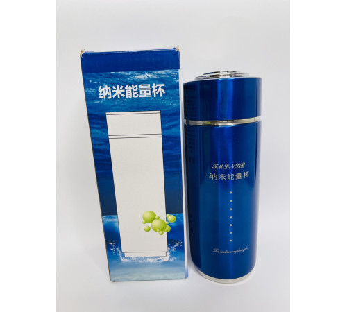 Турмаліновий Стакан із Біофотонами для структурування води синій із драконом для удачі та здоров'я