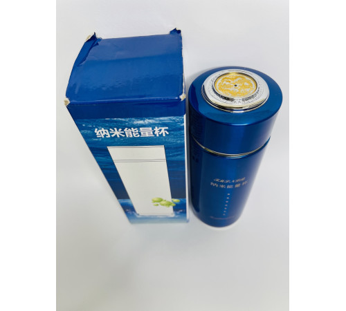 Турмаліновий Стакан із Біофотонами для структурування води синій із драконом для удачі та здоров'я