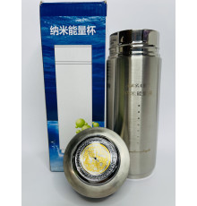 Турмаліновий Стакан із Біофотонами для структурування води срібний із драконом для удачі та здоров'я