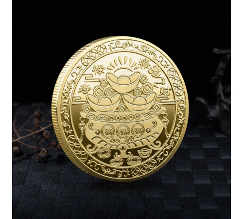 Монета Дракон і Фенікс для Щасливого браку, Гармонійних Відношень, захист вашого здоров'я й грошей