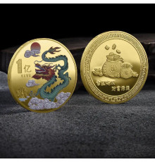 Золота монета Зелений Дракон приносить Велику удачу, процвітання і здоров'я