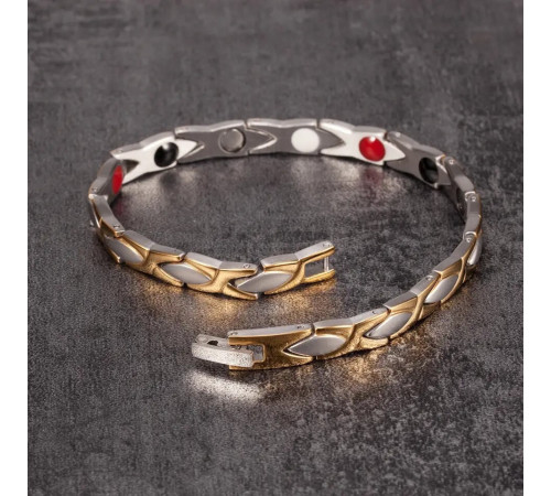 Турмаліновий браслет із позолотою APHRODITE Афродіта 5в1с гематитом для імунітету та нормалізації тиску