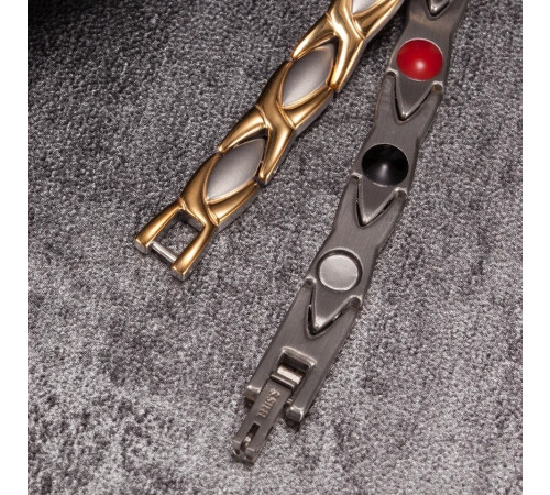 Турмаліновий браслет із позолотою APHRODITE Афродіта 5в1с гематитом для імунітету та нормалізації тиску