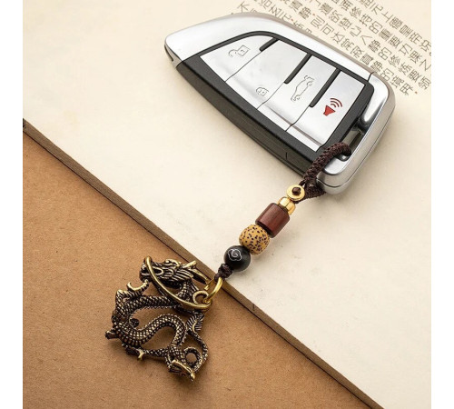 Брелок Тибетський Сакральний Дракон мідний для великої удачі, Ізобіля, Захисти, Здоров'я та влади