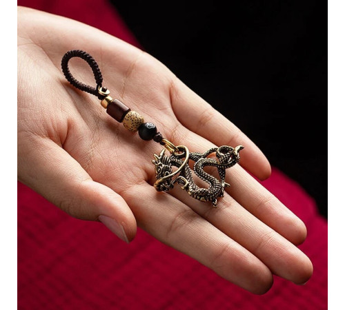 Брелок Тибетський Сакральний Дракон мідний для великої удачі, Ізобіля, Захисти, Здоров'я та влади