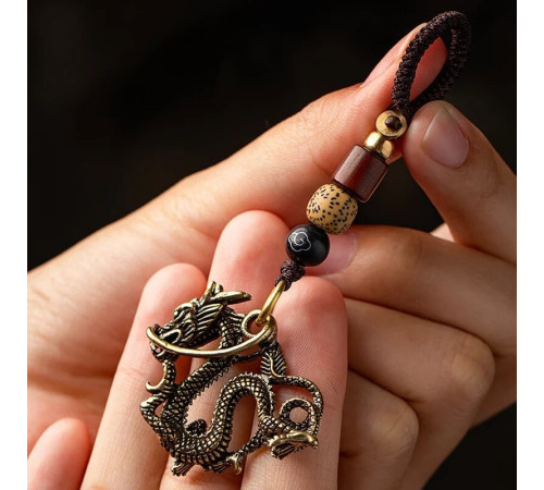 Брелок Тибетський Сакральний Дракон мідний для великої удачі, Ізобіля, Захисти, Здоров'я та влади