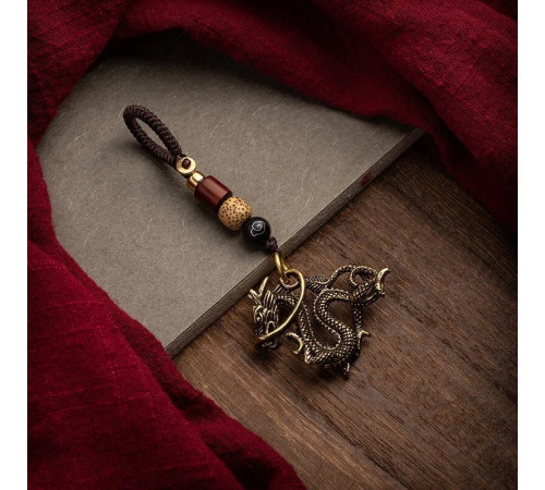 Брелок Тибетський Сакральний Дракон мідний для великої удачі, Ізобіля, Захисти, Здоров'я та влади