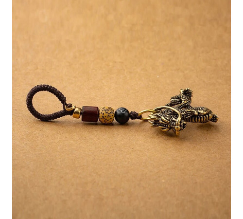 Брелок Тибетський Сакральний Дракон мідний для великої удачі, Ізобіля, Захисти, Здоров'я та влади