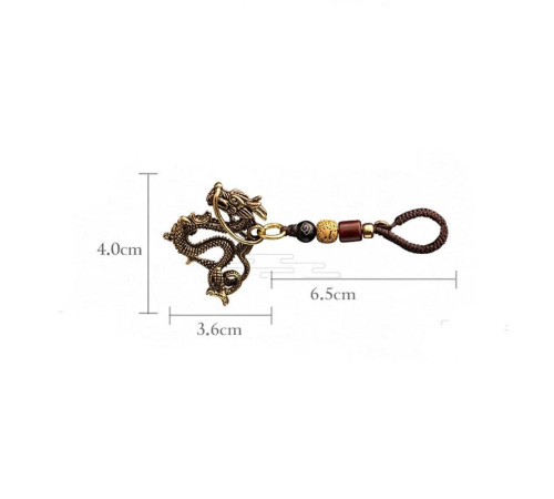 Брелок Тибетський Сакральний Дракон мідний для великої удачі, Ізобіля, Захисти, Здоров'я та влади