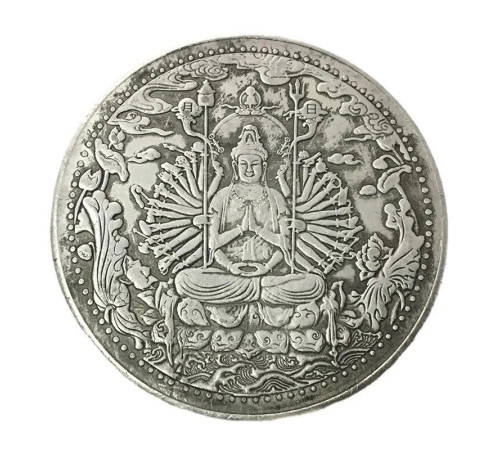 Срібна монета Тисяча Гуань Інь Богиня Милосердя, Захисти та Сповнювальна бажання Тибет
