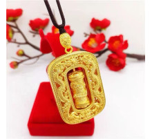 Золота підвіска Сакральний Дракон, який виконує бажання, здоров'я, удачу, зростання багатства, процвітання та захист