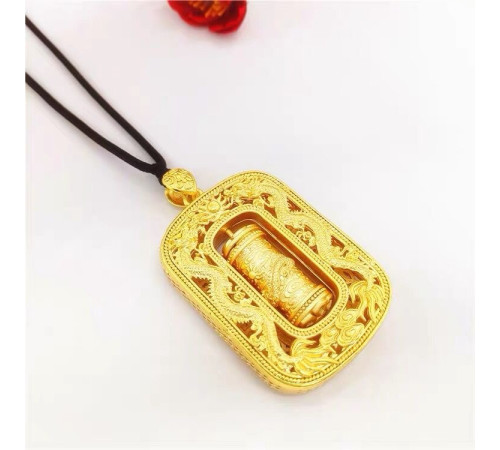 Золота підвіска Сакральний Дракон, який виконує бажання, здоров'я, удачу, зростання багатства, процвітання та захист