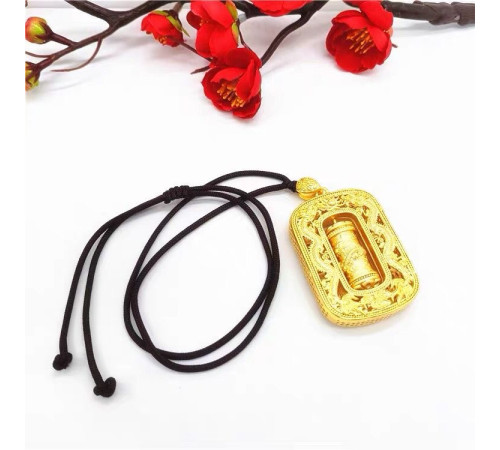 Золота підвіска Сакральний Дракон, який виконує бажання, здоров'я, удачу, зростання багатства, процвітання та захист