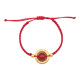 Тибетський браслет з Червоним Агатом Шар Сфера для потоку удачі, Здоров'я Довголітня, Денег у 9 періоді та Успіху