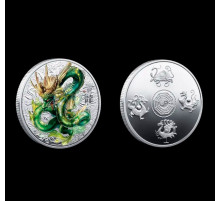 Срібна монета Сузіря Зеленого Дракона для успіху Удача та правильний вибір часу