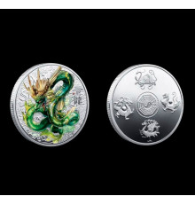 Срібна монета Сузіря Зеленого Дракона для успіху Удача та правильний вибір часу