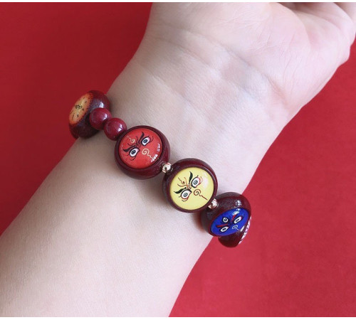 Тибетський браслет ручної роботи Киноварі з їжте Багатства для 9 періоду Здоров'я, гроші, Енергія, Удача