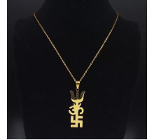 Золота підвіска Тришула зі знаком ОМ і Символ Тризуб захист для безпеки та багатства