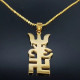 Золота підвіска Тришула зі знаком ОМ і Символ Тризуб захист для безпеки та багатства