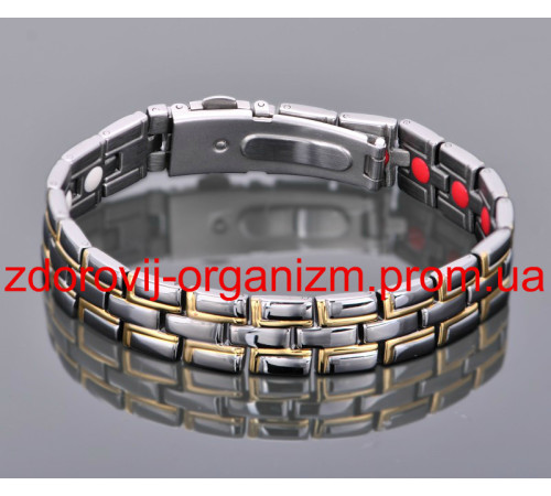 Титановий біоміцний турмаліновий браслет Принц