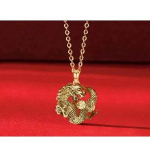 Золота підвіска Містичний Дракон для багатства, удачі, збереження грошей, здоров'я