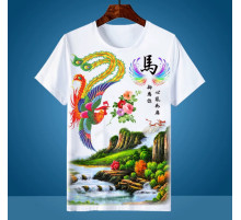 Тибетська бамбукова Футболка Фенікс з мантрою сакрального дракона та кінь перемоги 9 період для удачі здоров'я