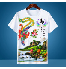 Тибетська бамбукова Футболка Фенікс з мантрою сакрального дракона та кінь перемоги 9 період для удачі здоров'я