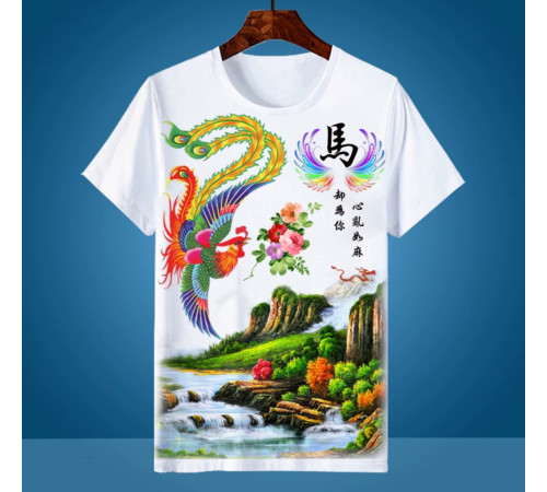 Тибетська бамбукова Футболка Фенікс з мантрою сакрального дракона та кінь перемоги 9 період для удачі здоров'я