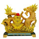 Статуетка Золотий Дракон із вазою багатства, для процвітання, Ізобіля та Здоров'я Фук 19*17см