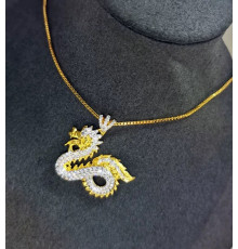 Золота сакральна підвіска Дракона Фіанити Ізобіля, Багатства, Виконання Жела, Удачі, Сили Магії 9 період