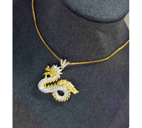 Золота сакральна підвіска Дракона Фіанити Ізобіля, Багатства, Виконання Жела, Удачі, Сили Магії 9 період