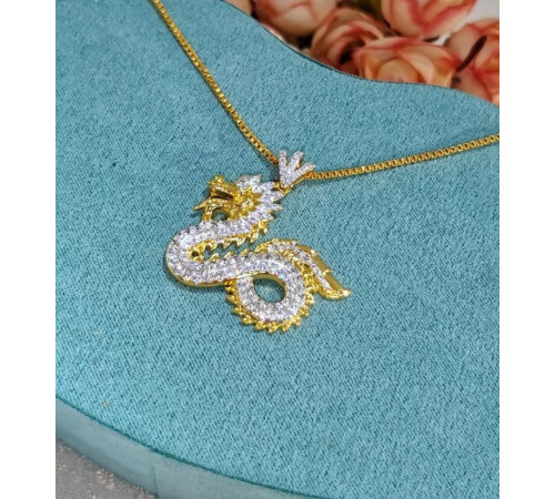 Золота сакральна підвіска Дракона Фіанити Ізобіля, Багатства, Виконання Жела, Удачі, Сили Магії 9 період