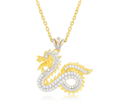 Золота сакральна підвіска Дракона Фіанити Ізобіля, Багатства, Виконання Жела, Удачі, Сили Магії 9 період