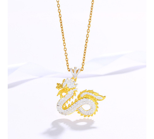 Золота сакральна підвіска Дракона Фіанити Ізобіля, Багатства, Виконання Жела, Удачі, Сили Магії 9 період