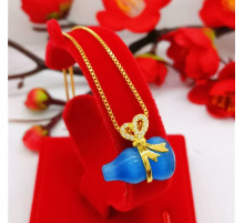 Золота Підвіска Амулет Ізобілія Гарбуз Ву Лу для здоров'я та повноцінного життя Будди Медицини з ляпістуриту