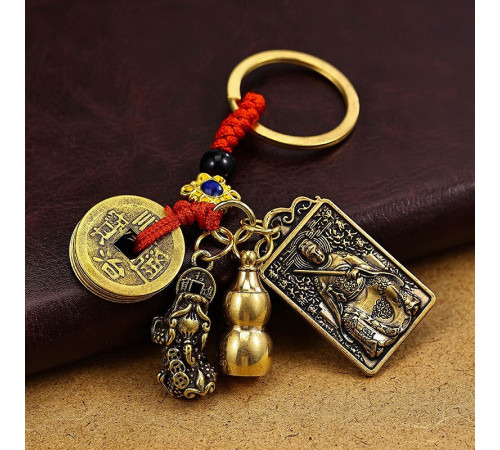 Тибетський Брелок Тай Суй Захист, гарбуз Ву Лу Здоров'я, Пі Яо для Багатства та китайські монети на 9 період