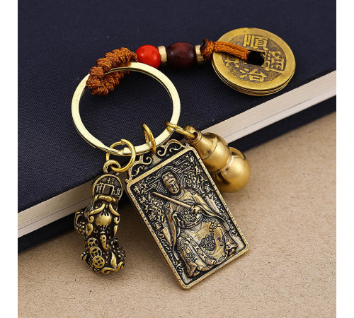 Тибетський Брелок Тай Суй Захист, гарбуз Ву Лу Здоров'я, Пі Яо для Багатства та китайські монети на 9 період