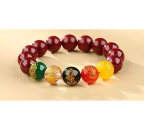 Ексклюзивний Сінгапурський Браслет із Кинарі П'ять Джамбал із сакральними мантрами 5 Супер Багатств 9 період