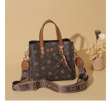 Брендова сумка з Чотирилисним Клевером і Брелоком Удачі для приваблення грошей коричневий колір
